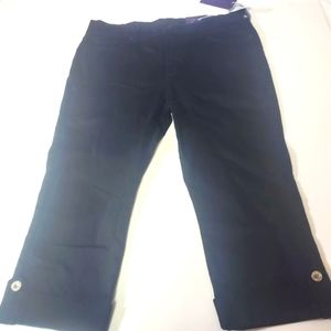 NYDJ Black Crop Black Denim Jeans